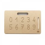 Tablette criture chiffres montessori marron