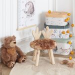 Tabouret enfant - cerf marron