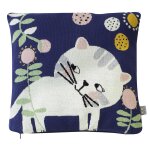 Taie de coussin en coton biologique bleu