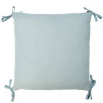 Taie de coussin modulable avec liens � nouer en gaze de coton vert