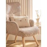 Taie d'oreiller b�b� lapin en gaze de coton vanille
