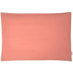 Taie d'oreiller en gaze de coton jeanne terracotta