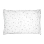 Taie d'oreiller en gaze de coton melody melody, blanc imprim minimali