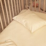 Taie d'oreiller percale de coton bio ray� ray� tournesol