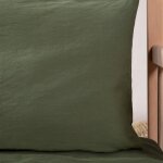 Taie d'oreiller satin de coton bio lav� cypr�s