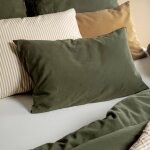 Taie d'oreiller satin de coton bio lav� cypr�s