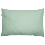 Taie d'oreiller unie en coton nid d'abeille vert