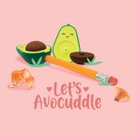 Taille - crayon avec gomme - let's avocuddle jaune et vert