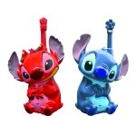 Talkies - walkies 3d stitch et leroy, port�e 500m, 2 canaux communication, clip ceinture multicolore