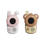 Talkie - walkie lapin x ours blanc, rose, orange