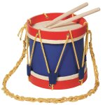 Tambour en bois bleu