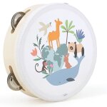 Tambourin animaux du monde sarah betz blanc Tambourin animaux du monde sarah betz blanc