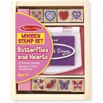 Tampons papillons et coeurs rose Tampons papillons et coeurs rose