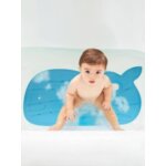Tapis de bain baleine moby bleu