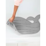 Tapis de bain baleine moby gris