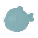 Tapis de bain en sillicone bleu