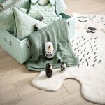 Tapis chambre bébé coton lavable petit ours odino multicolore Tapis chambre bébé coton lavable petit ours odino multicolore