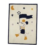 Tapis de chambre enfant en acrylique - hello blanc Tapis de chambre enfant en acrylique - hello blanc