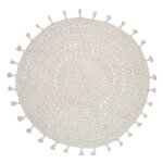 Tapis chambre enfant coton crochet nila ecru Tapis chambre enfant coton crochet nila ecru