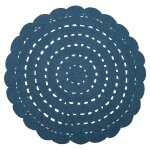 Tapis chambre enfant crochet alma bleu