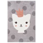 Tapis chambre enfant princesse lola polka multicolore
