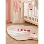 Tapis coeur love beige