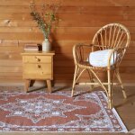 Tapis coton imprim motif bohme lalitha multicolore