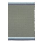Tapis en coton recycl� tiss� � la main fado vert naturel