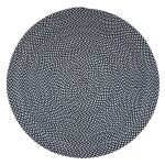 Tapis coton rond allen noir et blanc
