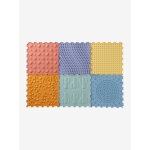 Tapis dalles sensorielles en silicone multicolore