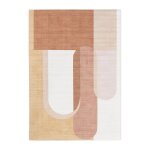Tapis design lavis terracotta