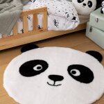 Tapis enfant - andy noir et blanc