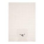 Tapis enfant super doux ourson blanc pur