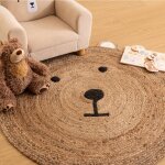 Tapis enfant - ourson beige moyen