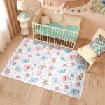 Tapis enfant pap trs doux ecru