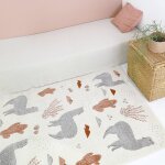 Tapis enfant petits lamas andina multicolore
