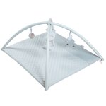 Tapis d'veil avec arches et 5 jouets suspendus roba style bleu clair - ourson benny