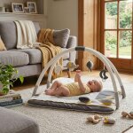 Tapis d'�veil avec arches en velours - babyfan blanc