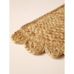 Tapis gamelle jute demi - lune beige