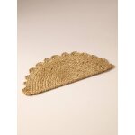 Tapis gamelle jute demi - lune beige