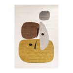 Tapis g�om�trique hommage � joan mir� collage palette color�e