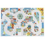 Tapis de jeu enfant avec circuit , la ville multicolore