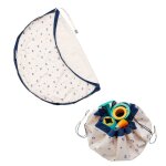 Tapis de jeu & sac  jouets - outdoor - ballon beige & bleu