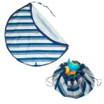 Tapis de jeu & sac  jouets - outdoor - blue green stripes bleu & multicolour