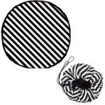 Tapis de jeu & sac  jouets - stripes black natural & black