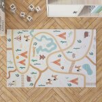 Tapis de jeu vinyle recyclable super western multicolore