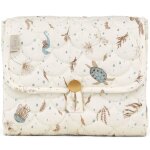 Tapis � langer bleu, marron, �cru