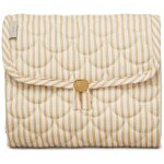 Tapis � langer marron, blanc, bleu