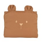 Tapis  langer de voyage coton bio ourson caramel
