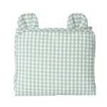 Tapis � langer de voyage coton bio vichy vert